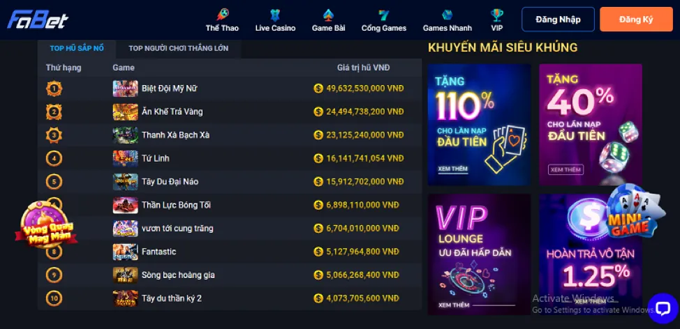 Hoàn trả hàng ngày bắn cá J9bet